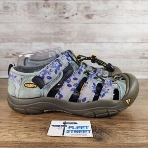 Keen Girls Blue Gray Floral Waterproof Hiking Sandals Size 6y